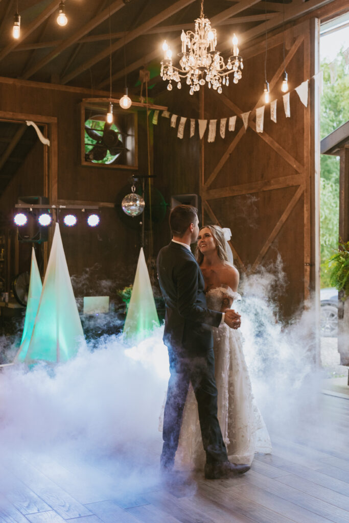 bride and grooms first dance