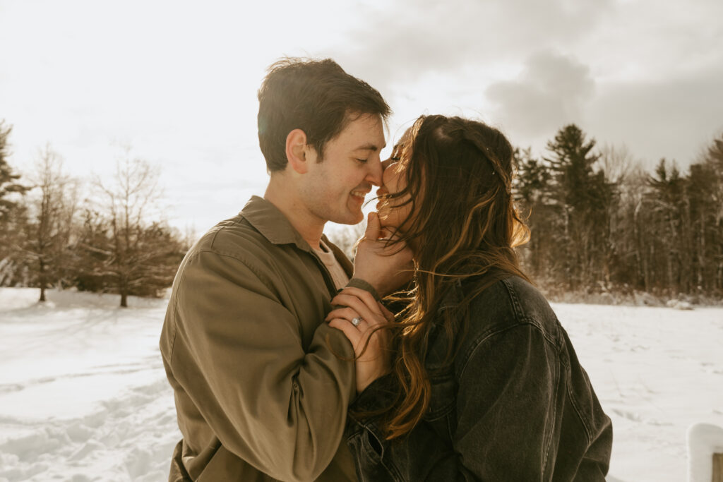 Engagement Session in a winter storm