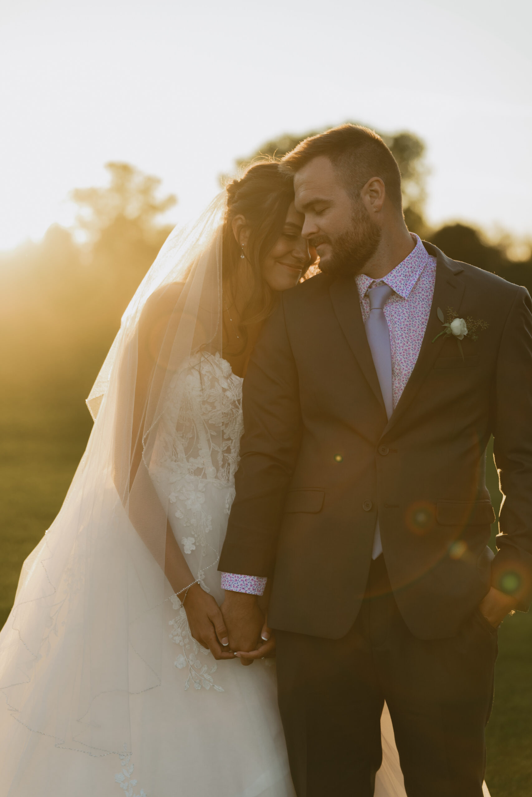 Central Michigan Wedding Photo at Golden Hour