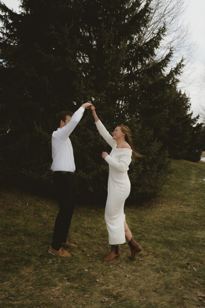 Michigan elopement photographer capturing candid moments