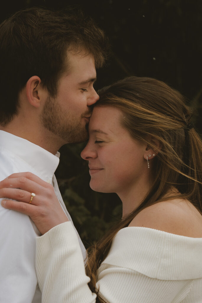 Hudsonville courthouse elopement - couple exchanging vows with a backdrop of charm