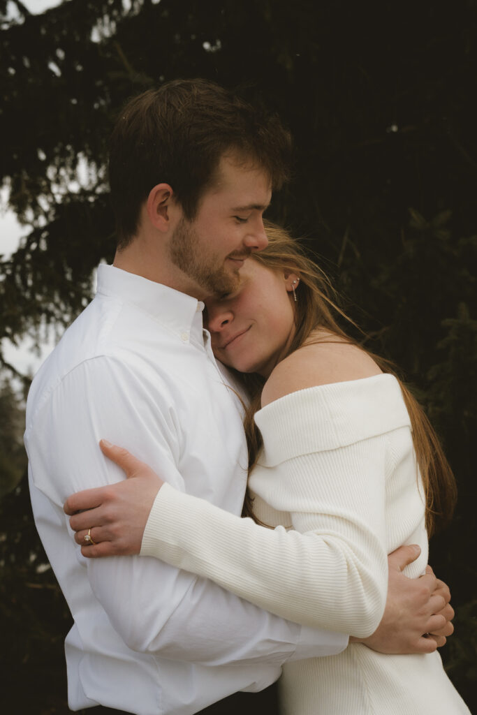 West Michigan courthouse elopement - couple exchanging vows