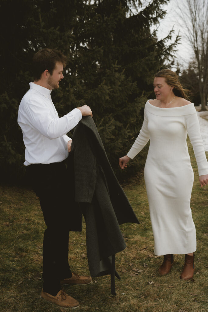 West Michigan elopement photographer capturing authentic moments of love at the courthouse