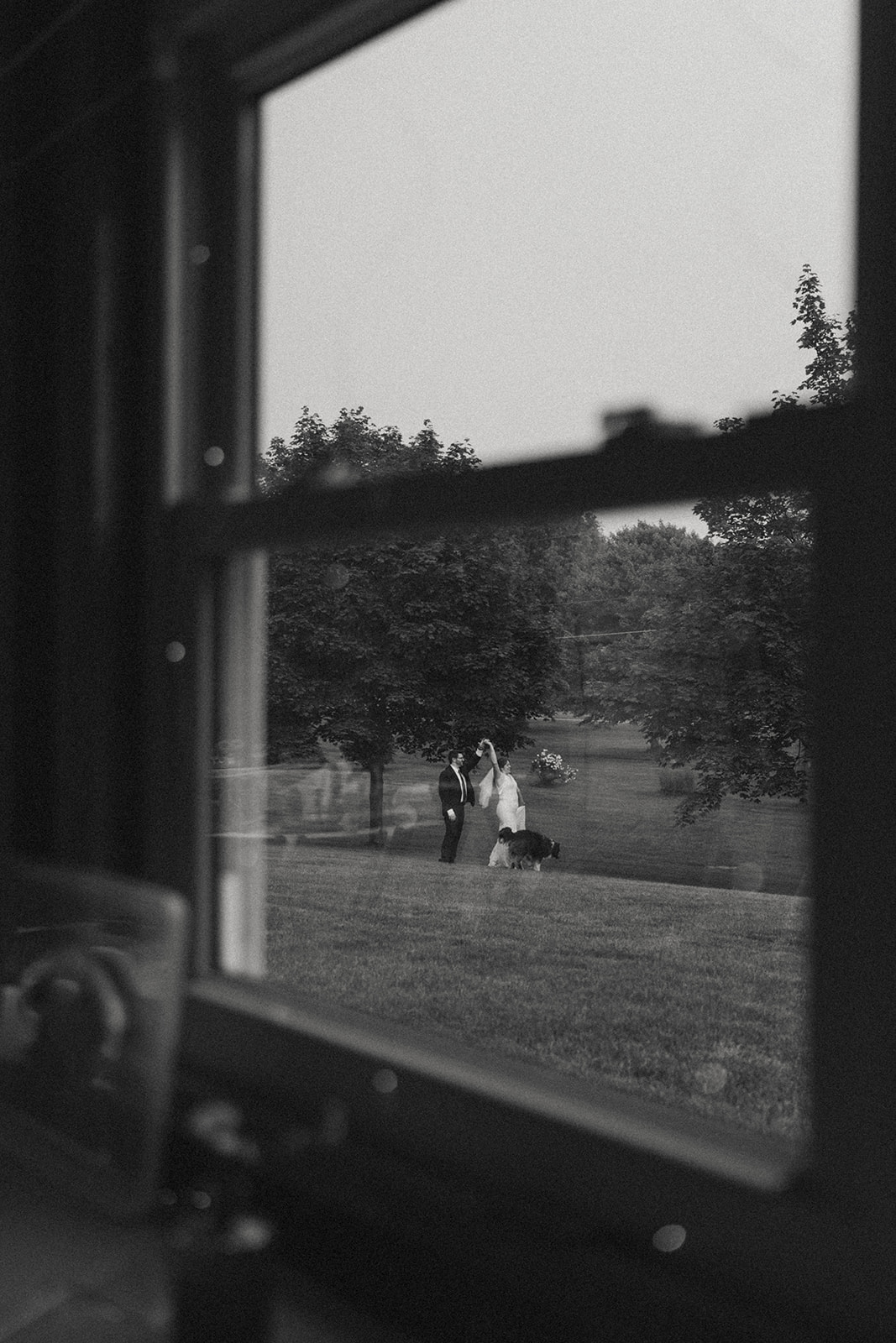 bride and groom share intimate moments after their beautiful backyard wedding ceremony