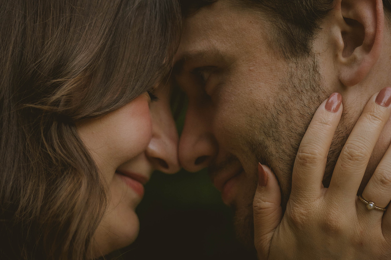 intimate photo from a beautiful Grand Rapids engagement photo session