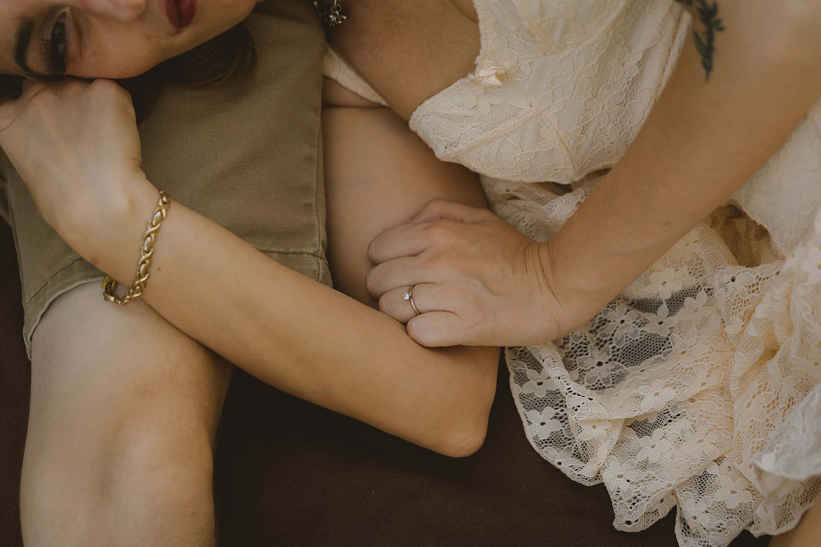 detail photo of the beautiful engagement ring