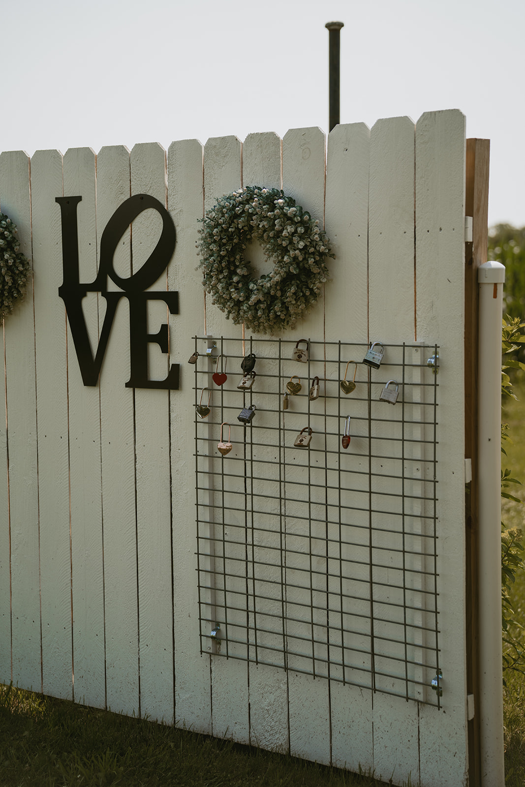  a love lock fence is a great unique non dancing wedding reception idea!
