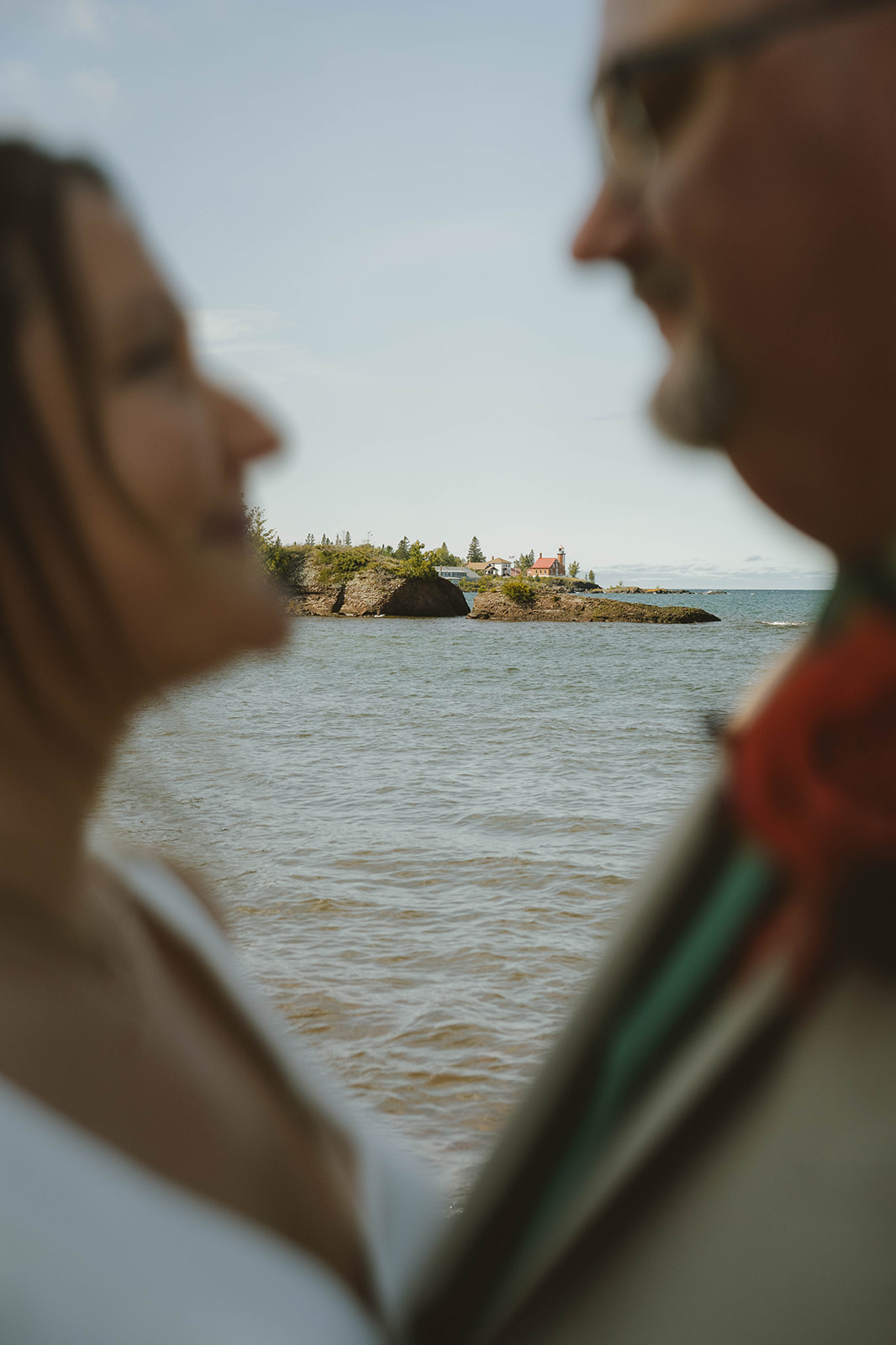 documentary style photos of the bride and groom from their dreamy wedding day at Copper Harbor