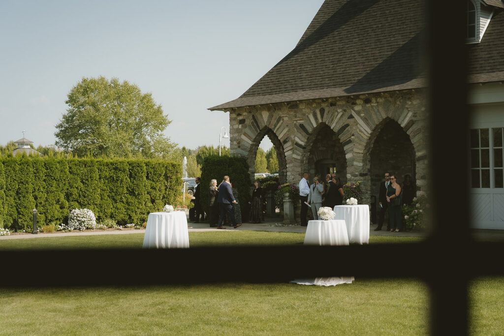 beautiful wedding reception set up at Castle farms, a top northern michigan wedding venue!