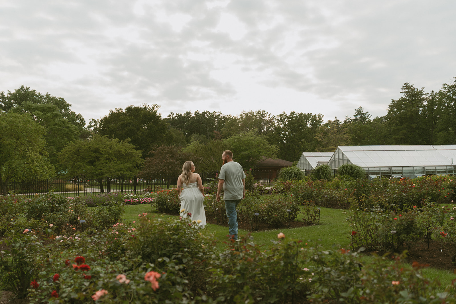 candid couples photos from a garden session